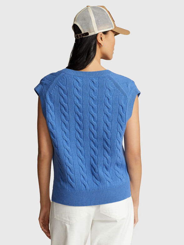 Sleeveless wool blend sweater - 3