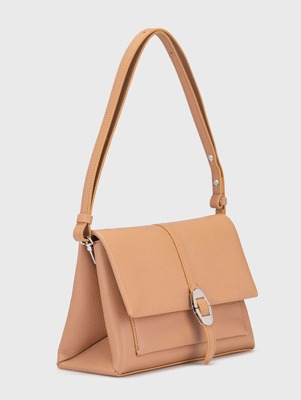 Beige leather shoulder bag - 4