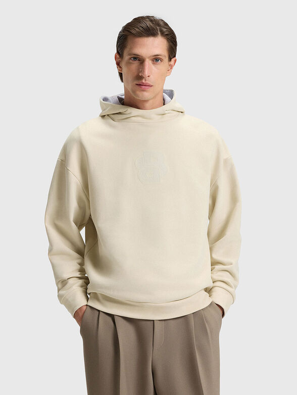 Cotton sweatshirt with hood - 1