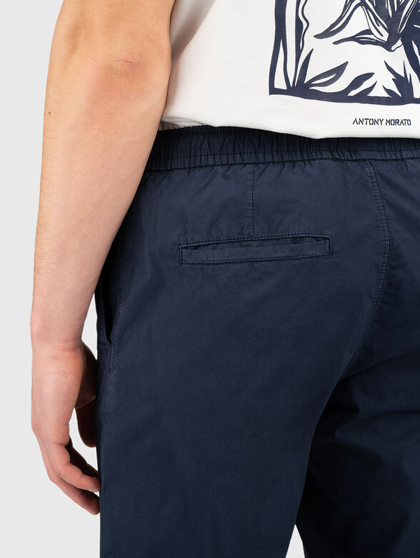 Slim fit cotton blend trousers - 3