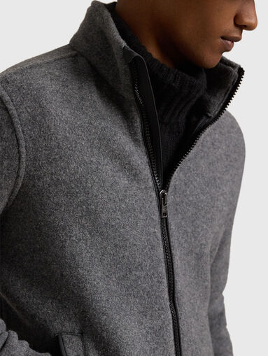 Gray zip up vest - 5