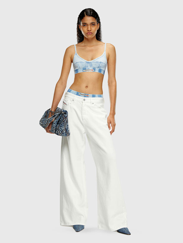 D-SIRE white jeans with wide legs  - 4