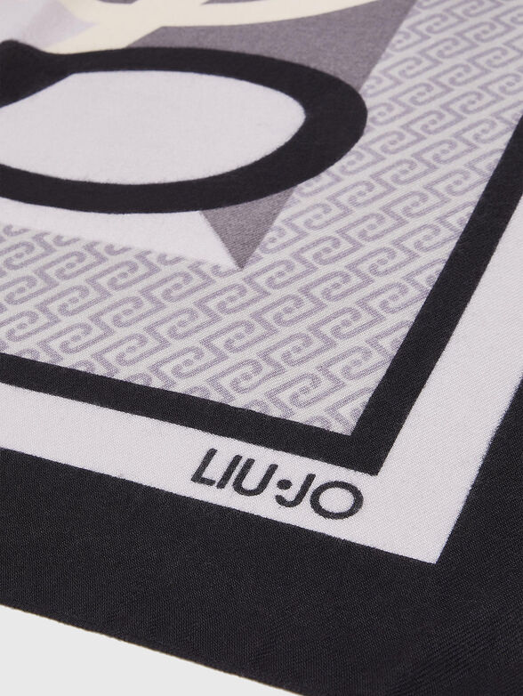 Logo Print Square Scarf - 4