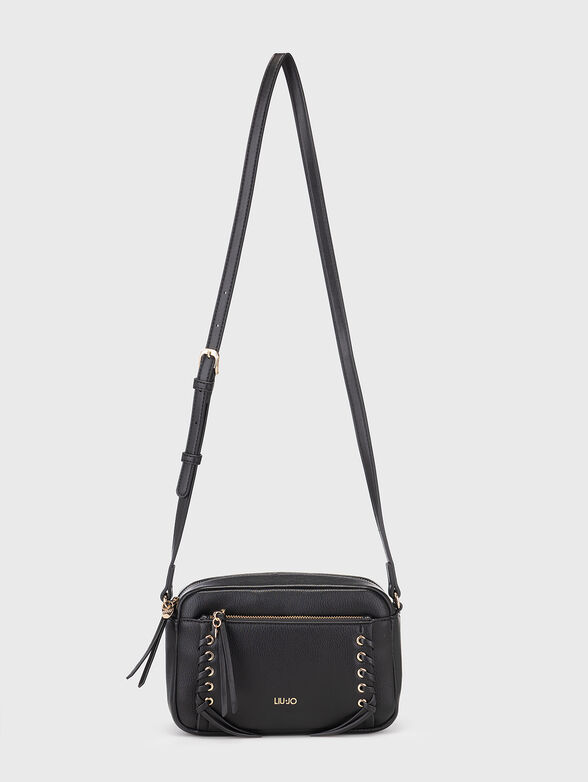 Black crossbody bag with laces  - 2