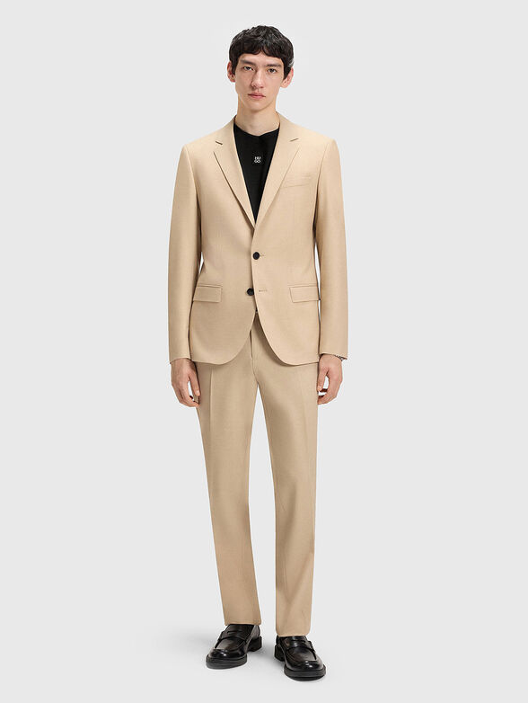 Cotton T-shirt with oval neckline in black - 2