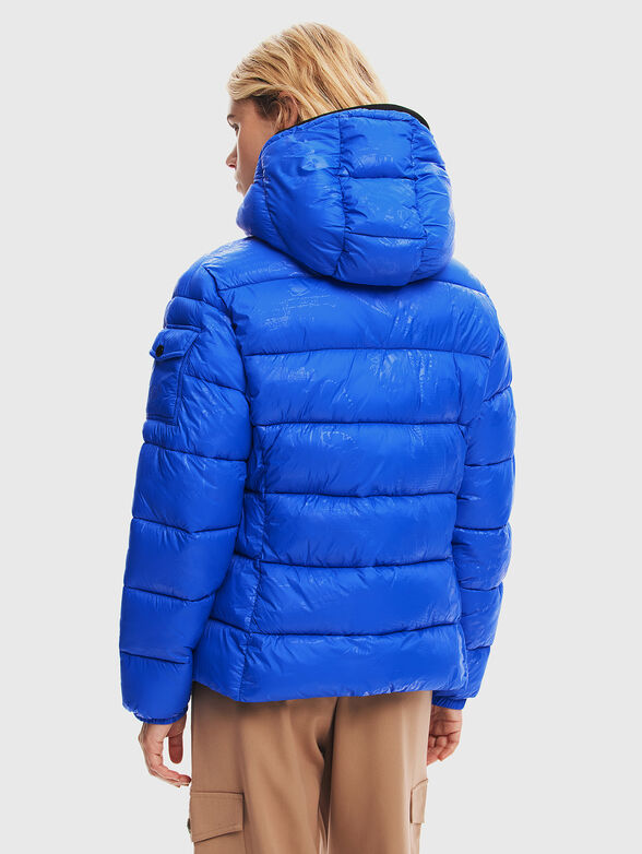 Quilted jacket with print in black colour - 3