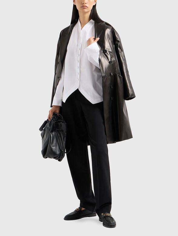 Black wool pleats trousers - 4