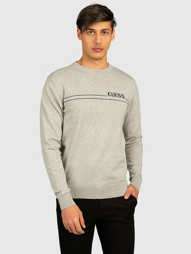 Black sweater with contrasting logo - 4