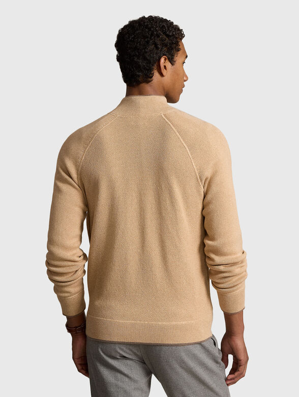 Cotton cardigan in beige colour - 3