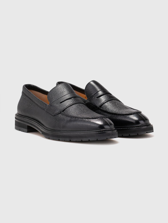 Black leather shoes - 2