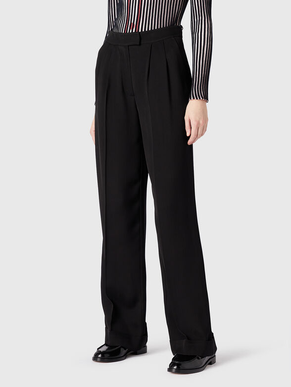 High waisted straight leg trousers - 1