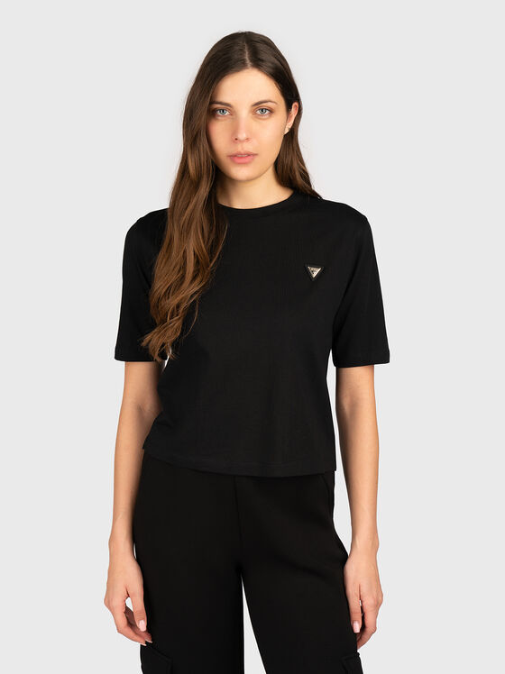 Памучна тениска с лого - 1