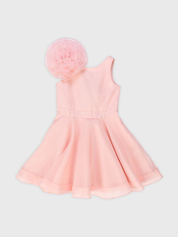 Dress with floral organza brooch  - 1