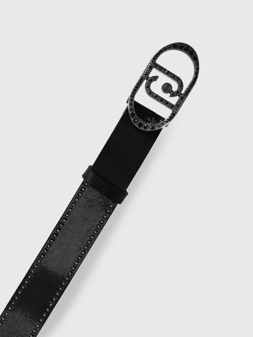 Black belt with logo buckle  - 3