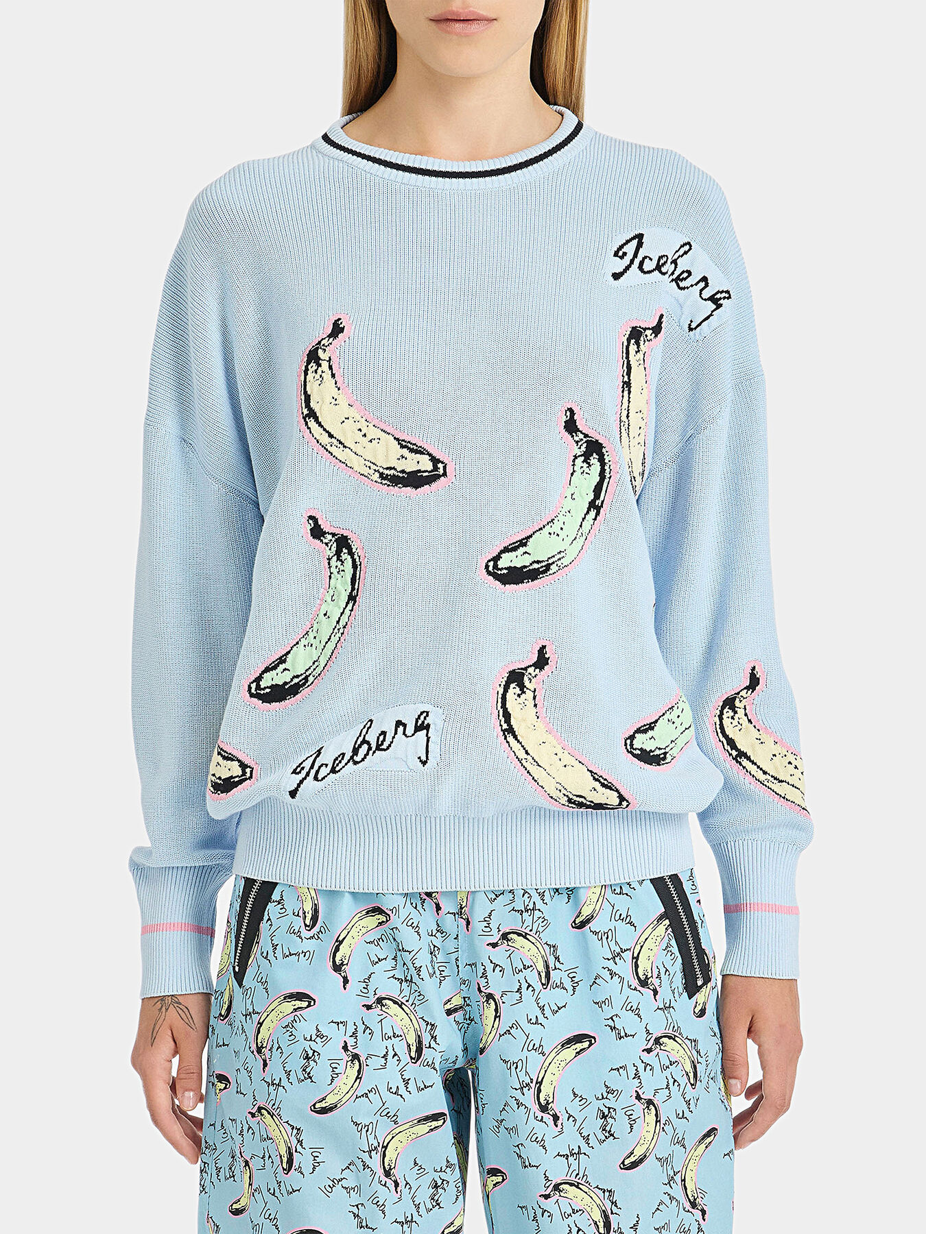 福袋・半額ポスター - クリーニング屋さん専用の通 Sweater Globalbrandsstore.com/en — ICEBERG brand print with トップス