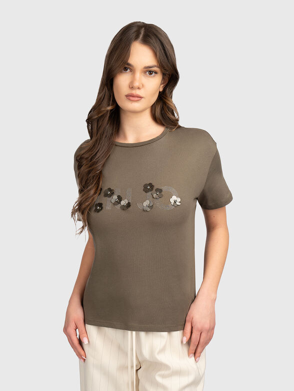 Cotton T-shirt with floral motifs - 2