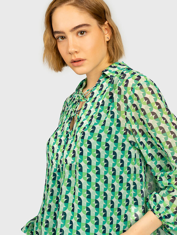 ANDREA Blouse with retro print - 2