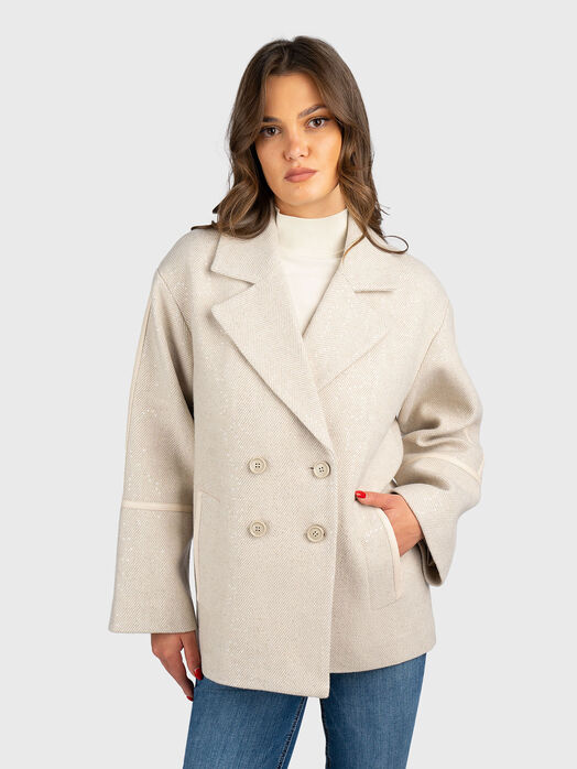 Short coat with sequins