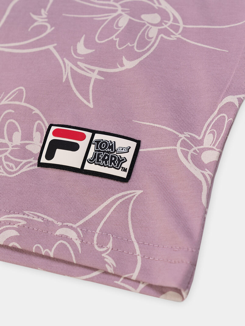Pink T-shirt with TOM AND JERRY print - 3