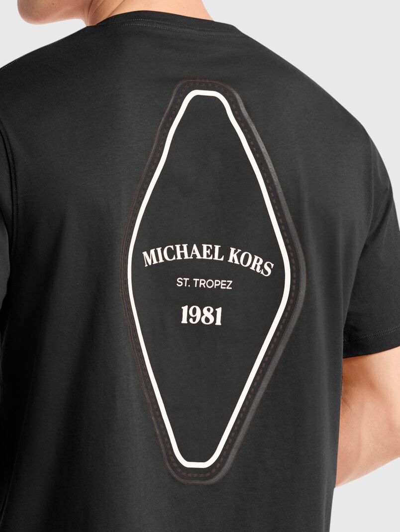 Black T-shirt with a statement back - 3
