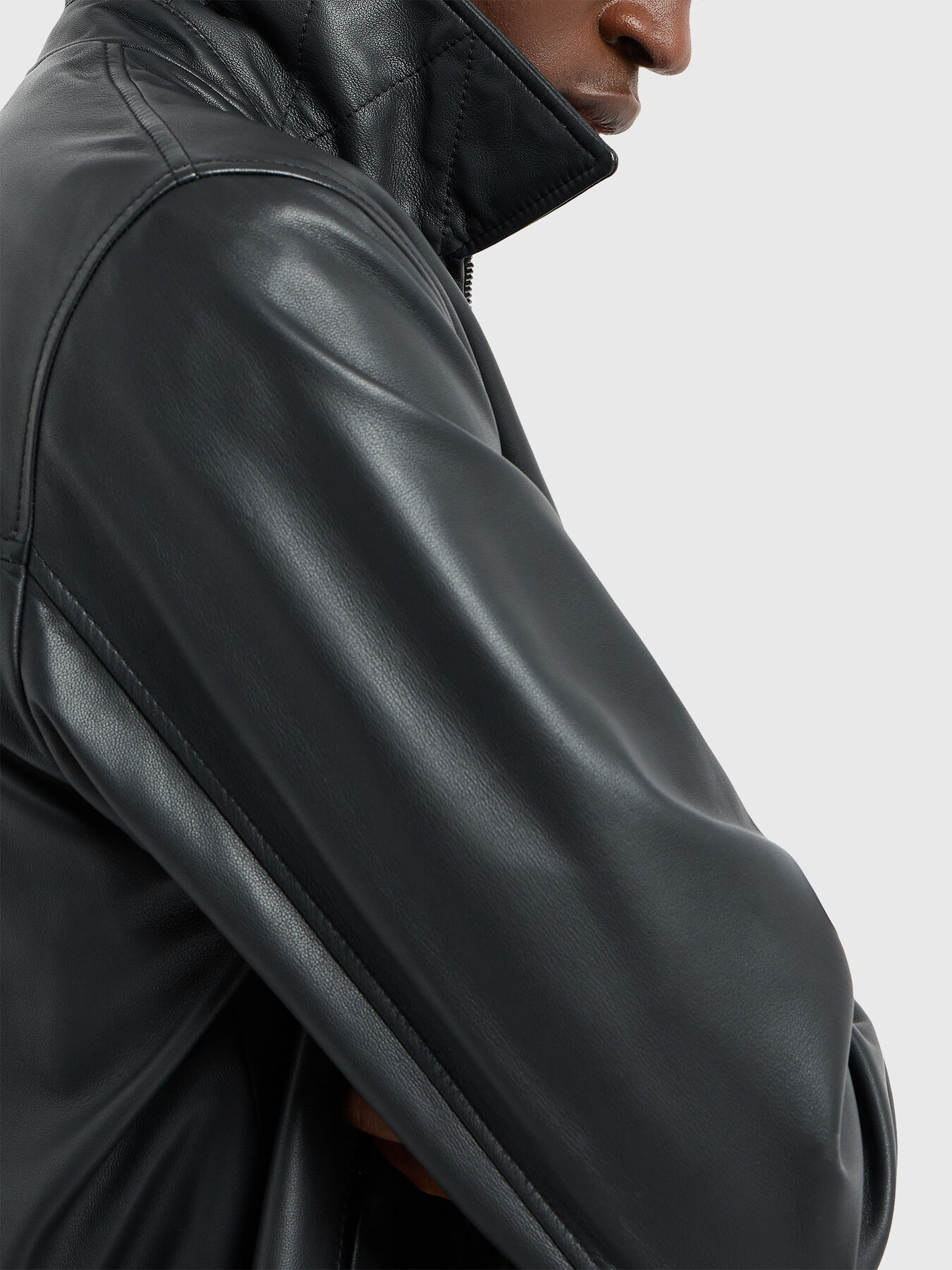 Leather jacket with pockets brand EMPORIO ARMANI