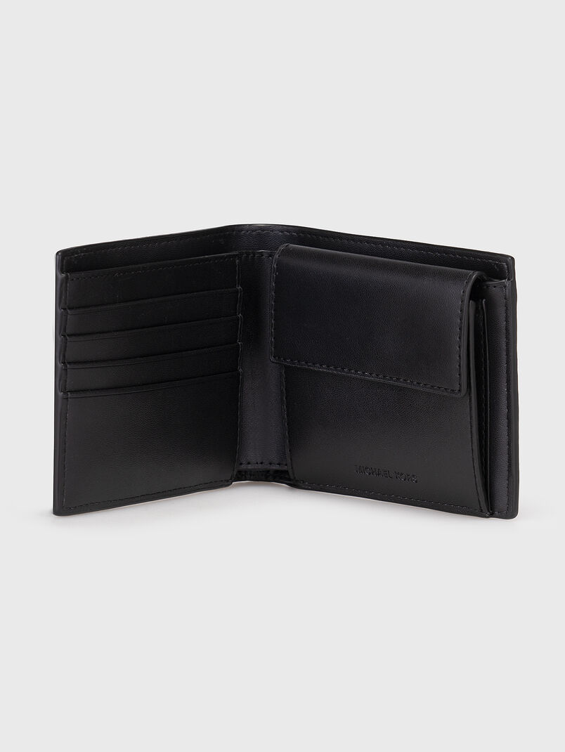 Leather wallet with embossed logo - 3