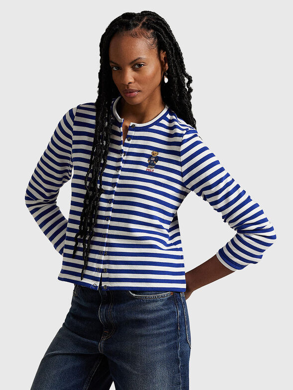 Polo Bear striped cardigan - 1
