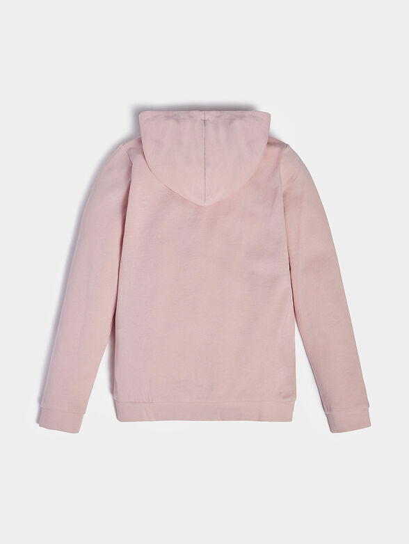 Black hooded sweatshirt with triangular logo - 2