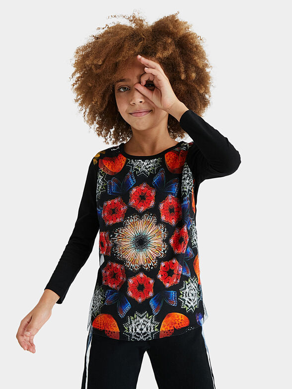 KELLY blouse with kaleidoscopic print - 1