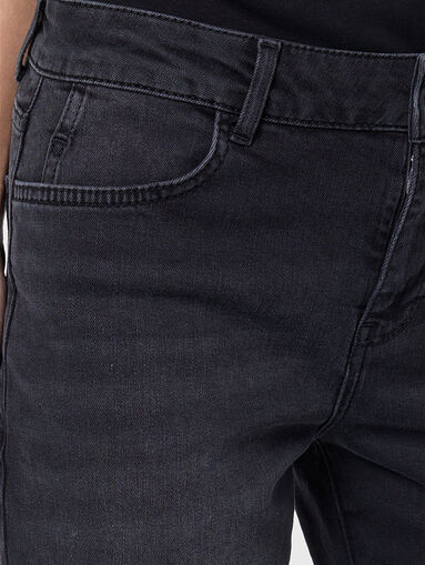 Black low waist jeans - 4