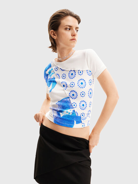 T-shirt with contrasting print - 1