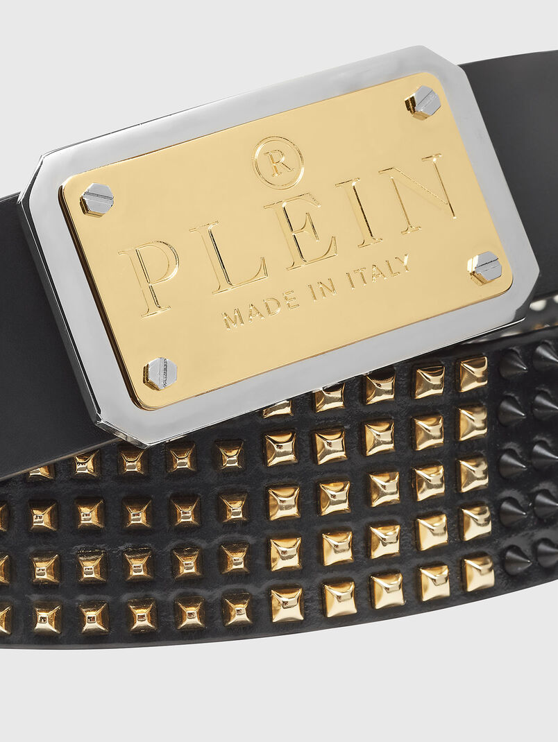 Leather belt with studs - 3
