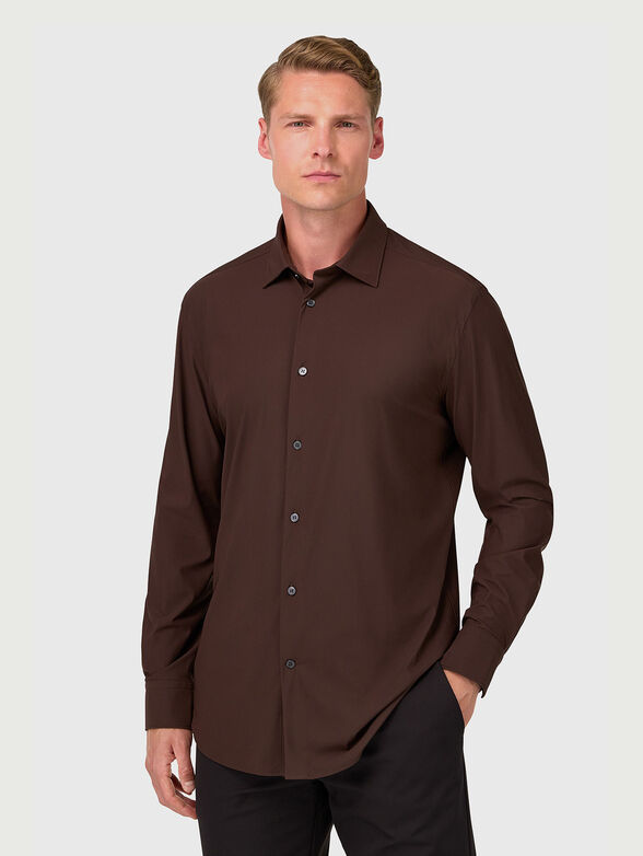 Slim fit stretch nylon shirt - 1