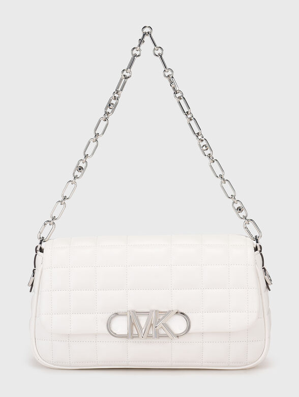 Quilted effect shoulder bag in leather - 2