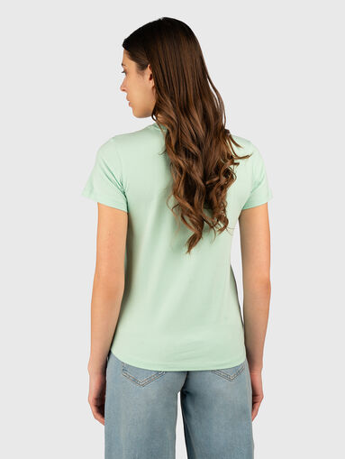 T-shirt with oval neckline and logo print - 3