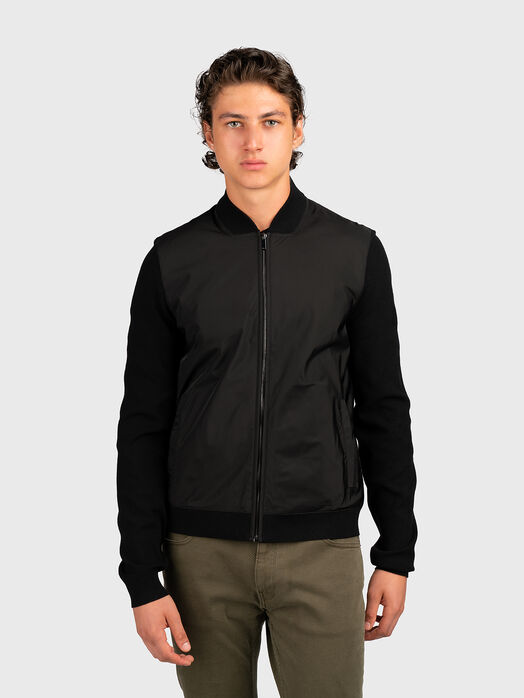 Sweatshirt in contrasting textures