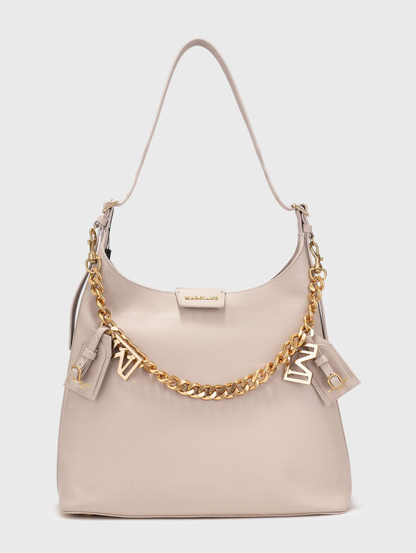 Leather hobo bag with accent details - 1