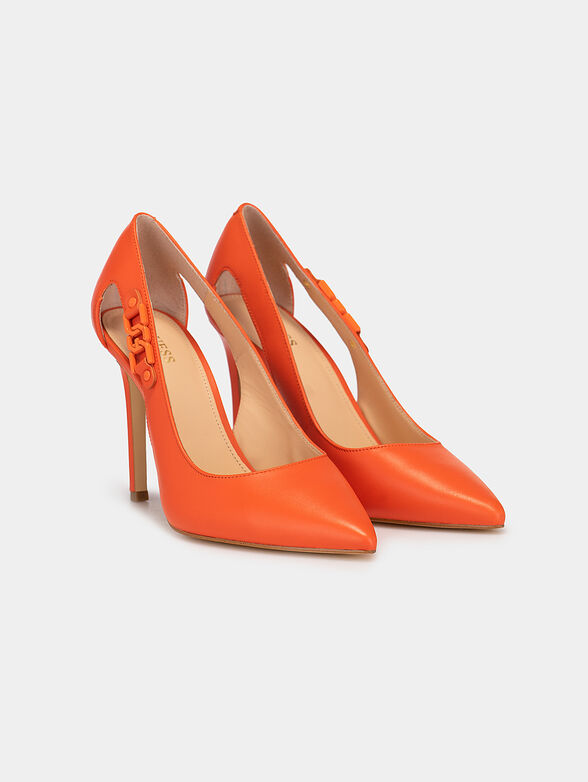 GABBI leather shoes with metal accent - 2