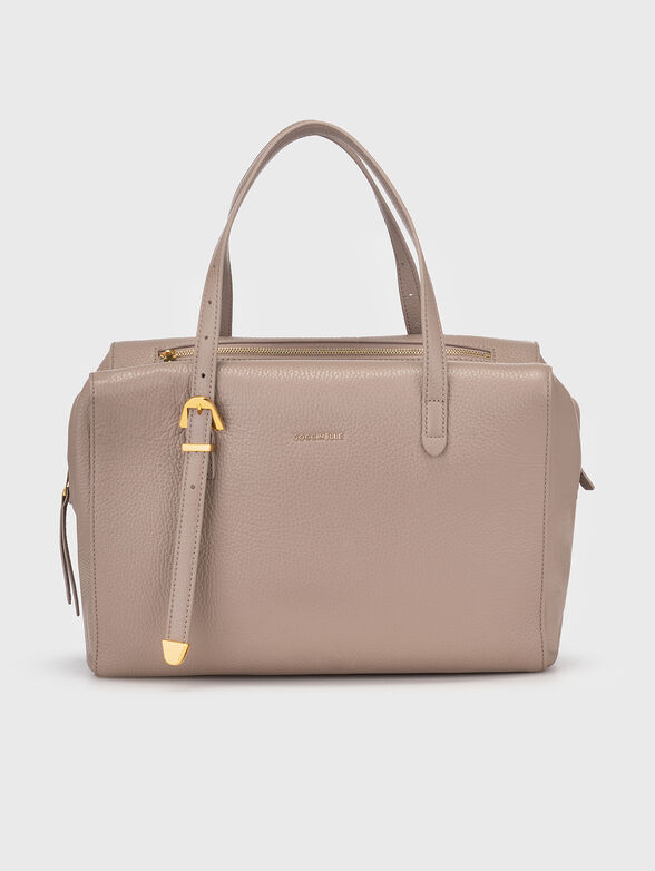 Leather bag in beige color - 1