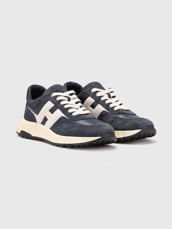 Suede and leather sports shoes - 2