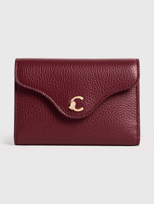 Leather wallet with logo - 1