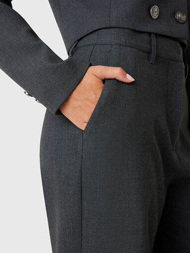 JOANDRA high waisted viscose blend trousers - 3