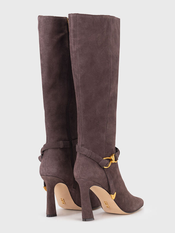 Beige suede boots - 3