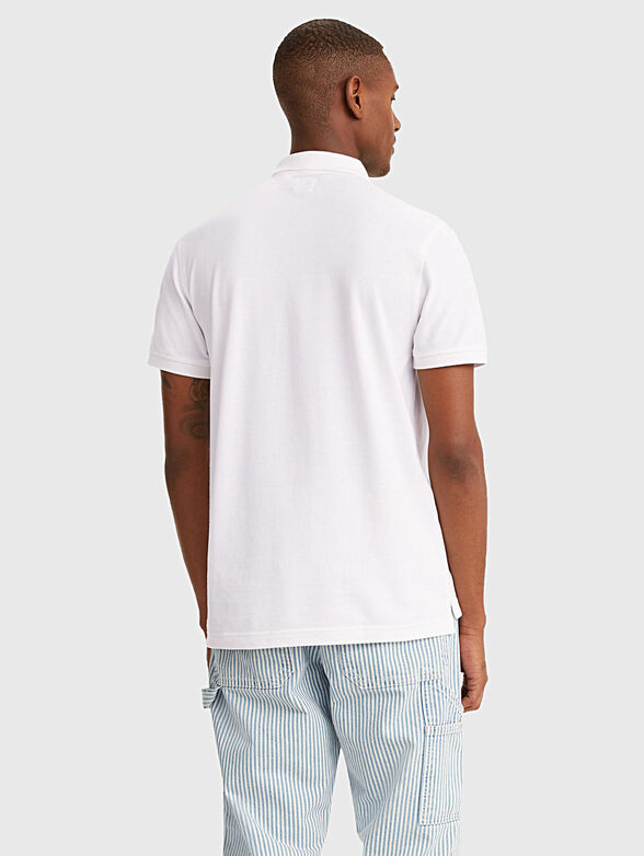 White polo-shirt with logo lettering - 2
