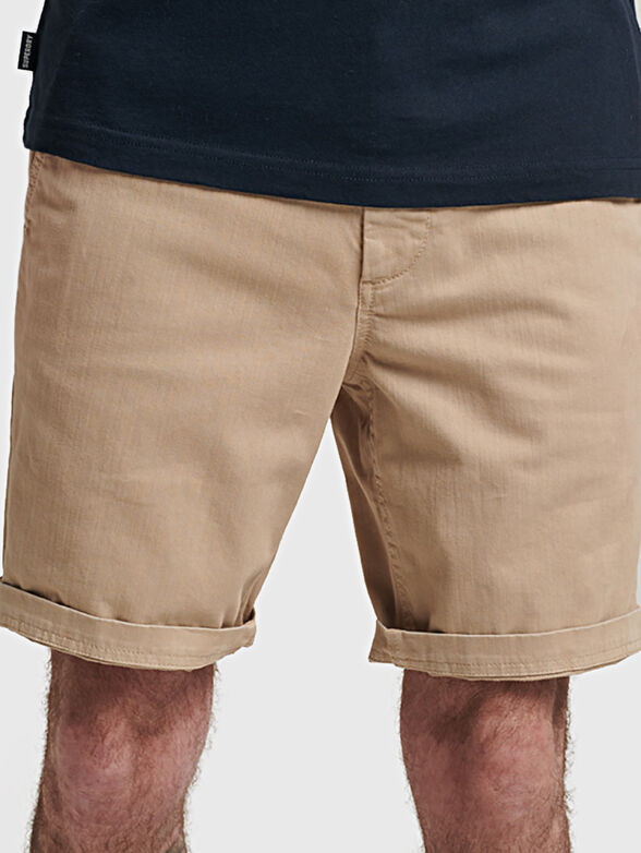 VINTAGE beige chino shorts - 1