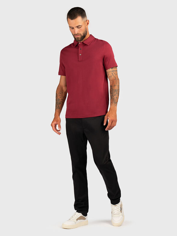Embroidered logo cotton polo shirt - 2