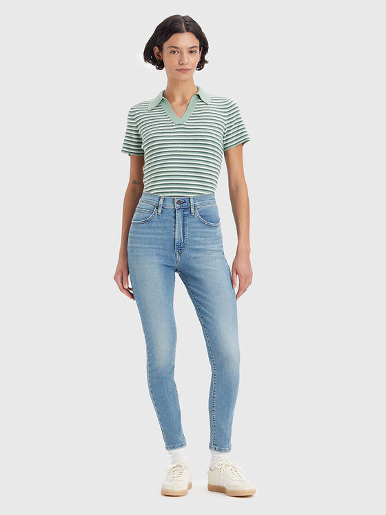 High waist blue skinny jeans - 1