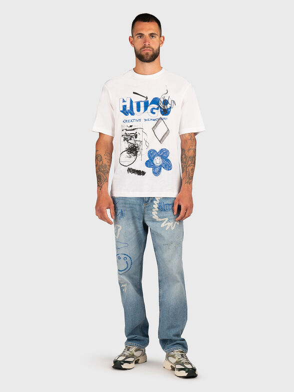 Cotton T-shirt with print - 2