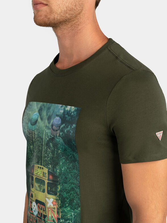 TEASER Green cotton t-shirt - 2