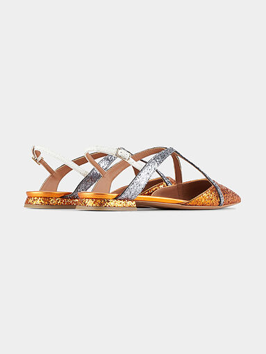 Glittery ballerinas with strap - 3